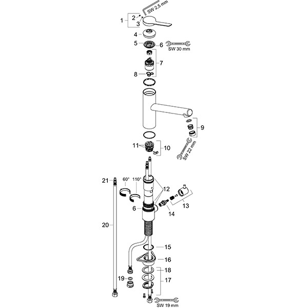 Hansgrohe Spültischmischer 200 Zesis M33 Geräteabsperrventil 1jet CoolStart chrom