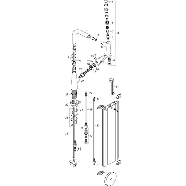Hansgrohe Spültischmischer 220 Select mit sBox Ausziehauslauf M5115-H220 chrom