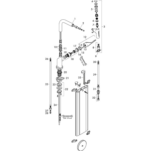 Hansgrohe Spültischmischer 230 Select 2jet Axor Citterio Ausziehbrause sBox steel