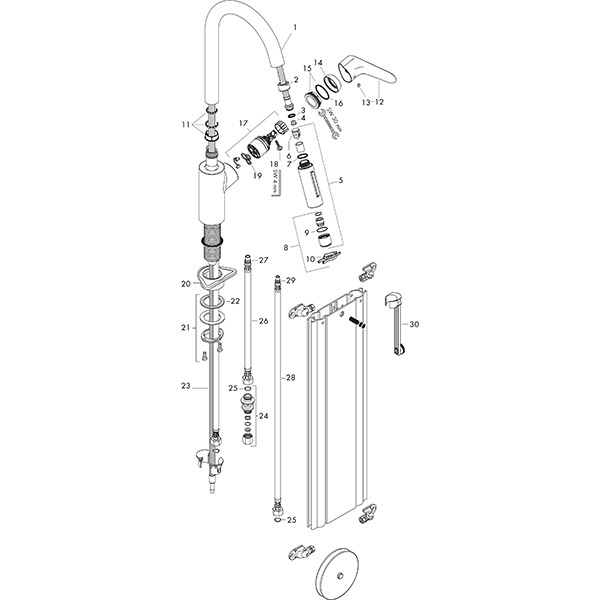 Hansgrohe Spültischmischer 240 mit sBox Ausziehbrause M4116-H240 chrom