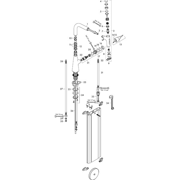 Hansgrohe Spültischmischer 240 Select 2jet sBox Ausziehbrause M7117-H240 chrom