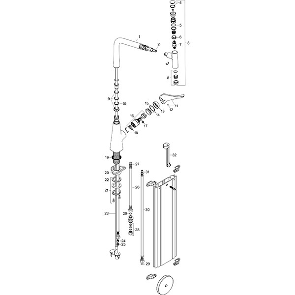 Hansgrohe Spültischmischer 320 Select mit sBox Ausziehausl.M7115-H320 ST edelstahl-opt.