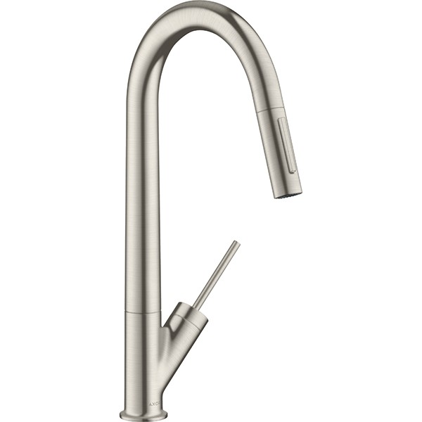 Hansgrohe Spültischmischer Axor Starck edelstahl-optik mit Ausziehbrause