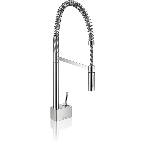 Hansgrohe Spültischmischer Axor Starck edelstahl-optik mit Ausziehbrause
