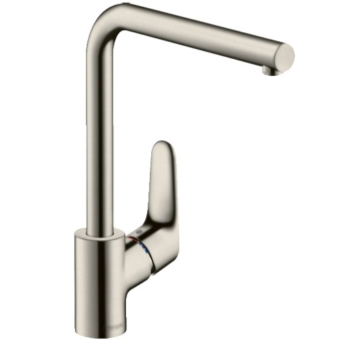 Hansgrohe Spültischmischer Focus Schwenkauslauf edelstahl-optik L-Auslauf