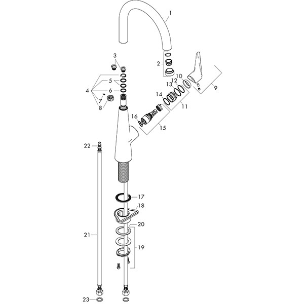 Hansgrohe Spültischmischer Talis S 220 Schwenkauslauf chrom