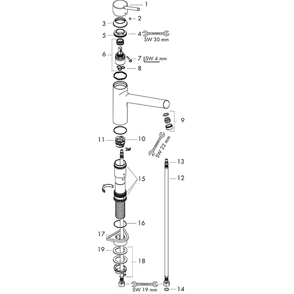 Hansgrohe Spültischmischer 170 Talis M52 1jet chrom