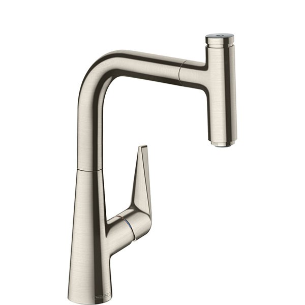 Hansgrohe Spültischmischer Talis Select S 220 edelstahl-optik mit Ausziehauslauf