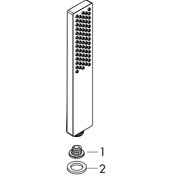Hansgrohe Stabhandbrause Pulsify E 1jet EcoSmart+ mattschwarz