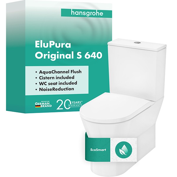 Hansgrohe Stand WC Set EluPura Or.S640 ver.hor. Abg.SPR ACF m.Spülkasten/WC Sit.we