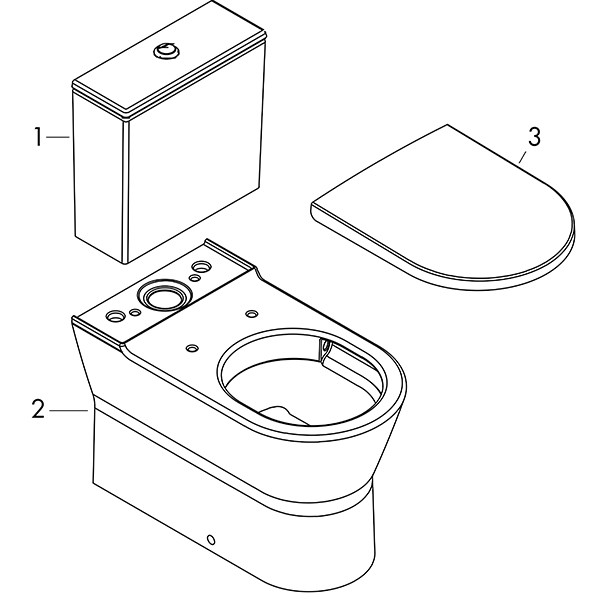 Hansgrohe Stand WC Set EluPura Or.S640 ver.hor. Abg.SPR ACF m.Spülkasten/WC Sit.we