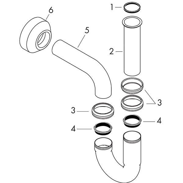 Hansgrohe Standard Röhrensifon DN32 chrom  