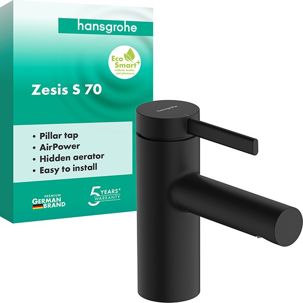 Hansgrohe Standventil 70 Zesis S  ohne Ablaufgarnitur mattschwarz