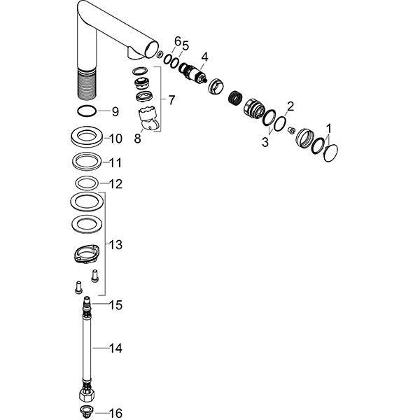 Hansgrohe Standventil 80 Axor Uno Select chrom für Waschtisch ohne Ablaufgarnitur