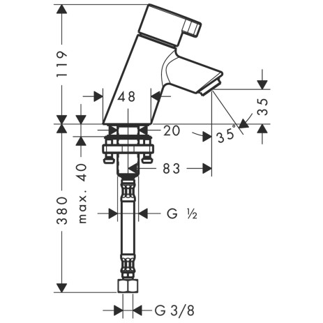 Hansgrohe Standventil S chrom 