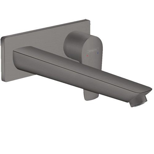 Hansgrohe Talis E 2-Loch Waschtischmischer Unterputz F-Set Brushed Black langer Auslauf