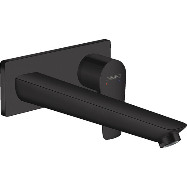 Hansgrohe 2-Loch Waschtischmischer Unterputz Talis E F-Set langer Auslauf mattschwarz