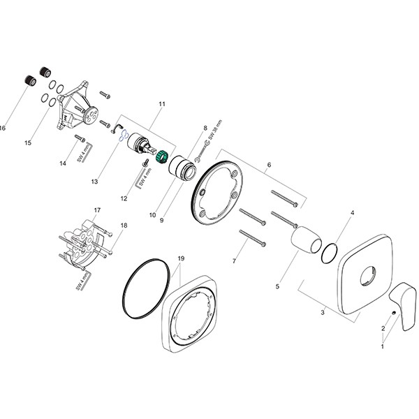 Hansgrohe Brausenmischer Unterputz Talis E Fertigset chrom