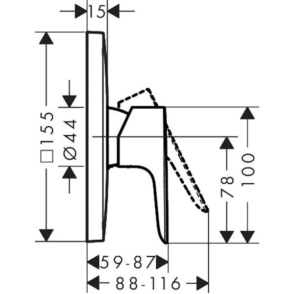 Hansgrohe Brausenmischer Unterputz Talis E Fertigset polished gold