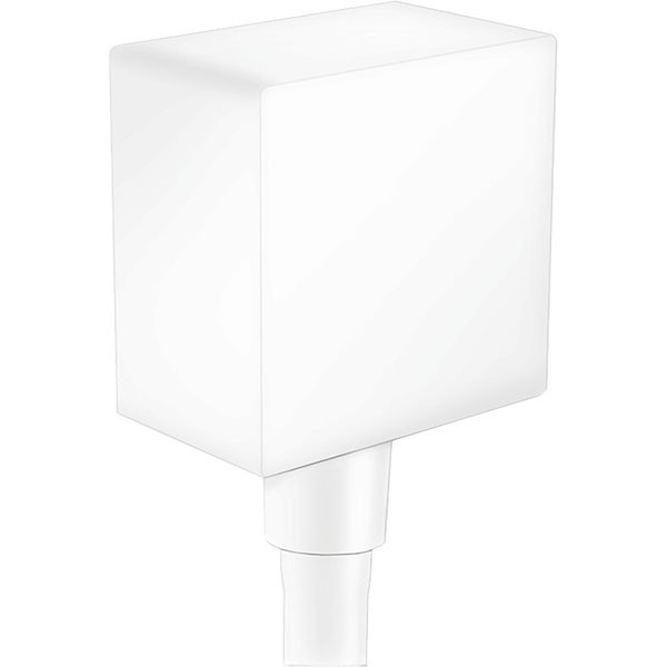Hansgrohe Schlauchanschluss DN15 Fixfit Square mit Rückflussverhinderer mattweiss