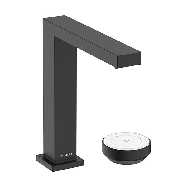 Hansgrohe Tecturis E 2-Loch Waschtischmischer 150 CoolStart mit Ablaufgarnitur Mattschwarz