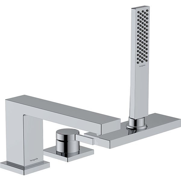 Hansgrohe Tecturis E 3-Loch Einhebel-Wannenrandmischer mit sBox Chrom