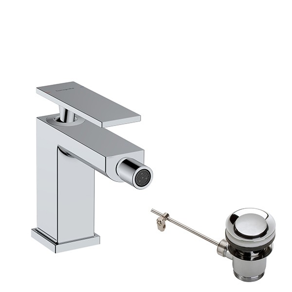 Hansgrohe Tecturis E Einhebel-Bidetmischer mit Zugstangen-Ablaufgarnitur Chrom