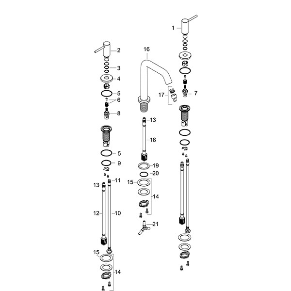 Hansgrohe Tecturis S 3-Loch Waschtischarmatur 150 mit Push-Open Ablaufgarnitur Mattschwarz