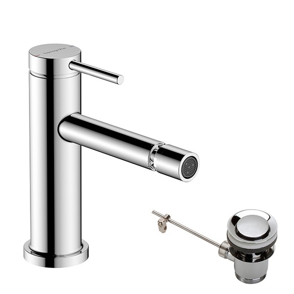 Hansgrohe Tecturis S Einhebel-Bidetmischer mit Zugstangen-Ablaufgarnitur Chrom