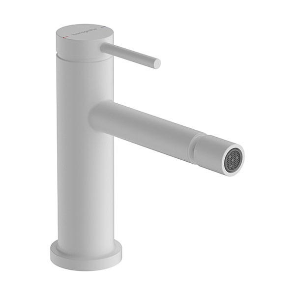 Hansgrohe Tecturis S Einhebel-Bidetmischer mit Zugstangen-Ablaufgarnitur Mattweiß