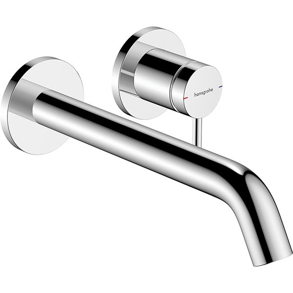Hansgrohe Tecturis S Einhebel-Waschtischmischer Unterputz für Wandmontage mit Auslauf 22,5 cm Chrom