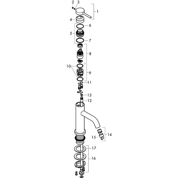 Hansgrohe Tecturis S Standventil 80 ohne Ablaufgarnitur Matt White