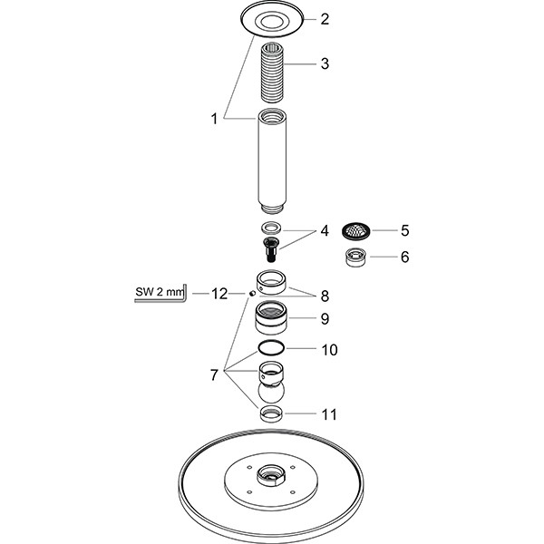 Hansgrohe Tellerkopfbrause Raindance Air 240mm für Deckenmontage chrom 9,4 l/min