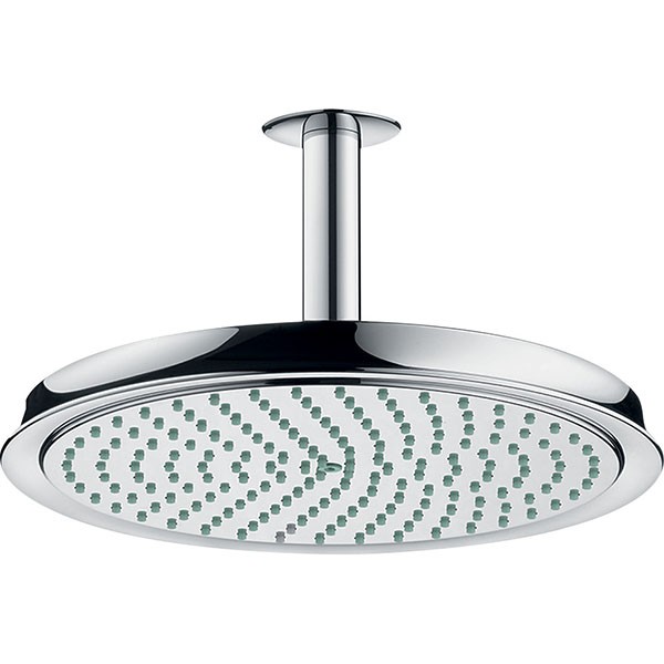 Hansgrohe Tellerkopfbrause Raindance Classic 240mm Air chrom mit Deckenelement 100mm
