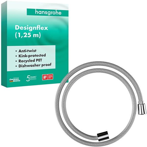 Hansgrohe Textilbrauseschlauch Designflex 1250mm chrom