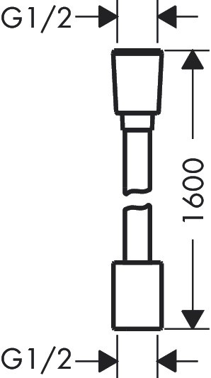 Hansgrohe Textilbrauseschlauch Designflex 1600mm mattweiß
