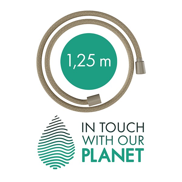 Hansgrohe Textilbrauseschlauch Designflex Planet Edition 1250mm Sand recycelt