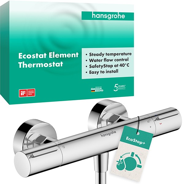 Hansgrohe Thermostat Ecostat Element Brausenmischer Aufputz DN15 chrom