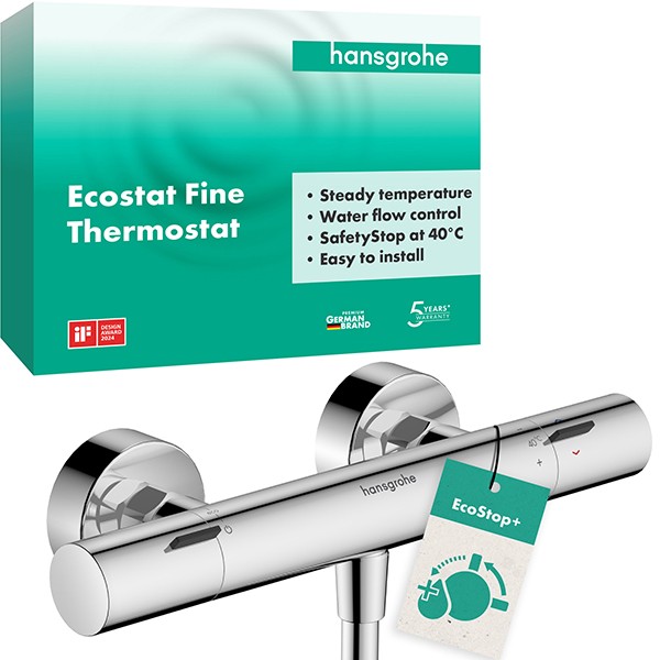 Hansgrohe Thermostat Ecostat Fine Brausenmischer Aufputz DN15 chrom
