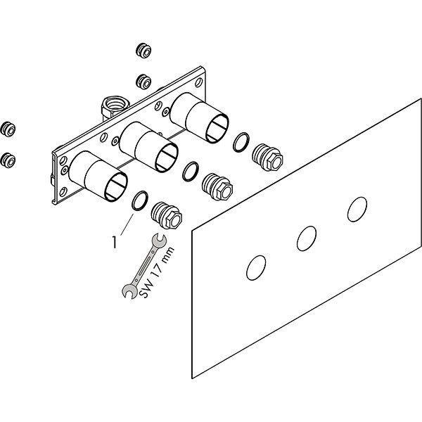 Hansgrohe Thermostat Universal ShowerTablet 600 2 Verbraucher Grundset