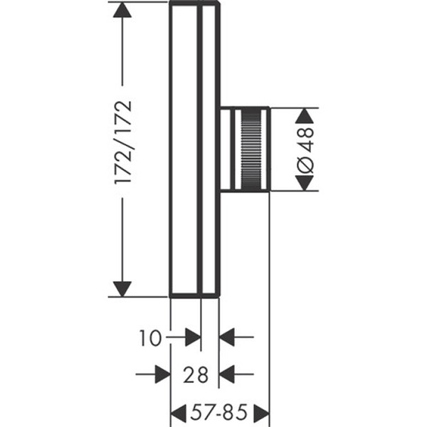 Hansgrohe Thermostat Unterputz Axor Edge High Flow Fertigset Diamantschliff chrom