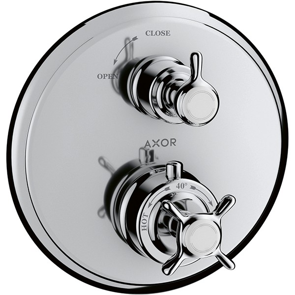 Hansgrohe Thermostat Unterputz Axor Montreux F-Set chrom mit Absperrventil