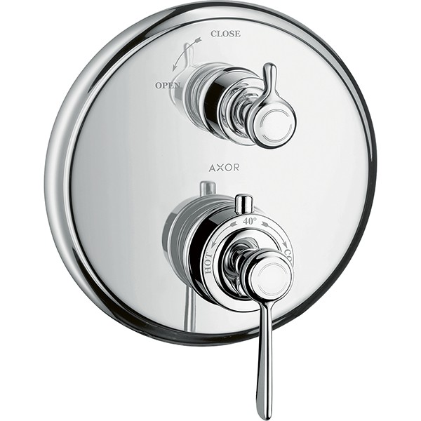 Hansgrohe Thermostat Unterputz Axor Montreux F-Set Hebelgriff chrom mit Absperrventil