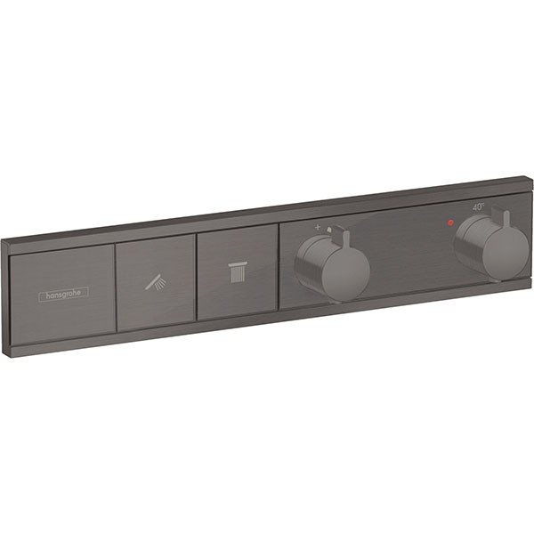 Hansgrohe Thermostat Unterputz RainSelect Fertigset 2 Verbraucher brushed black chrome