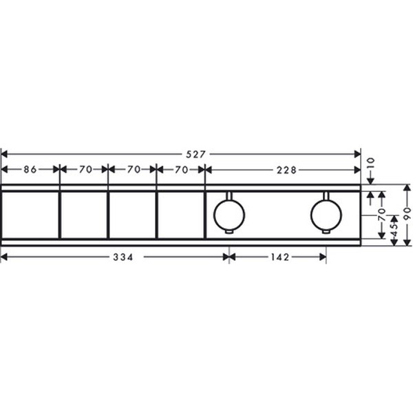 HG Thermostat Unterputz RainSelect Fertigset 3 Verbraucher verchromt