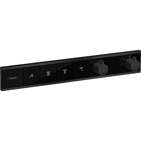 Hansgrohe Thermostat Unterputz RainSelect Fertigset 4 Verbraucher mattschwarz