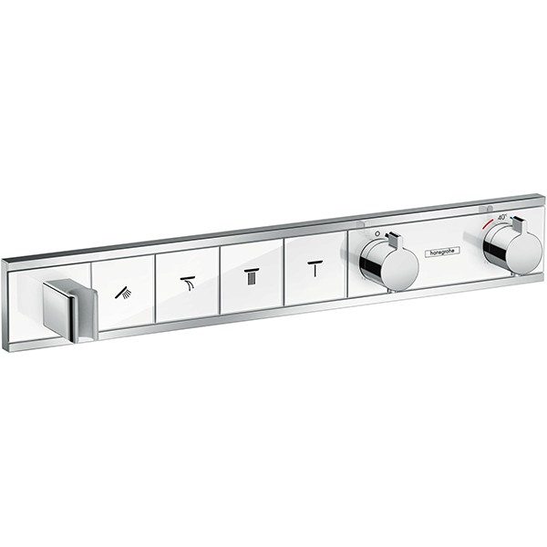 Hansgrohe Thermostat Unterputz RainSelect, Fertigset, 4 Verbraucher, weiss/chrom