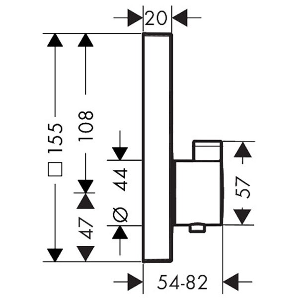 HG Thermostat Unterputz ShowerSelect Fertigset 1 Verbraucher chrom