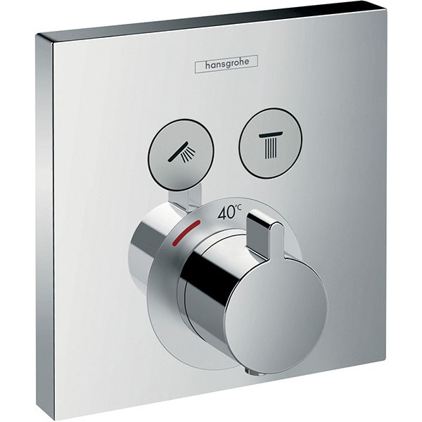 Hansgrohe Thermostat, Unterputz, ShowerSelect, Fertigset, 2 Verbraucher, chrom 