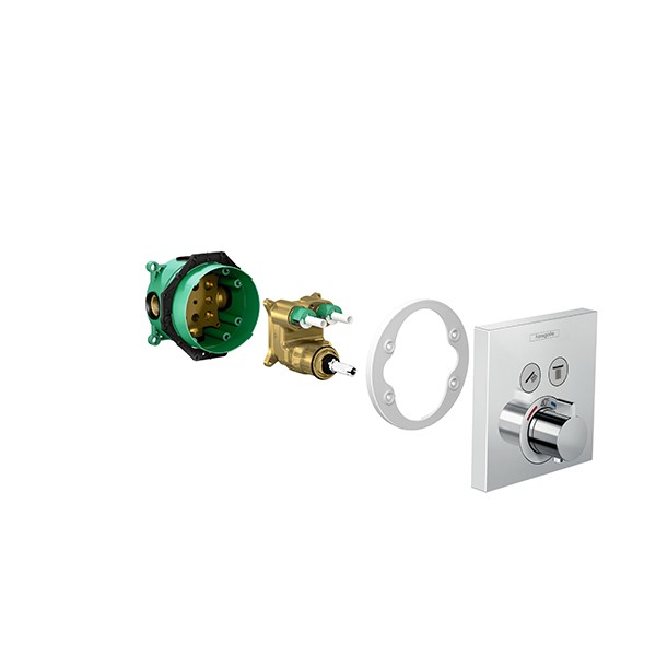 Hansgrohe Thermostat, Unterputz, ShowerSelect, Fertigset, 2 Verbraucher, chrom 
